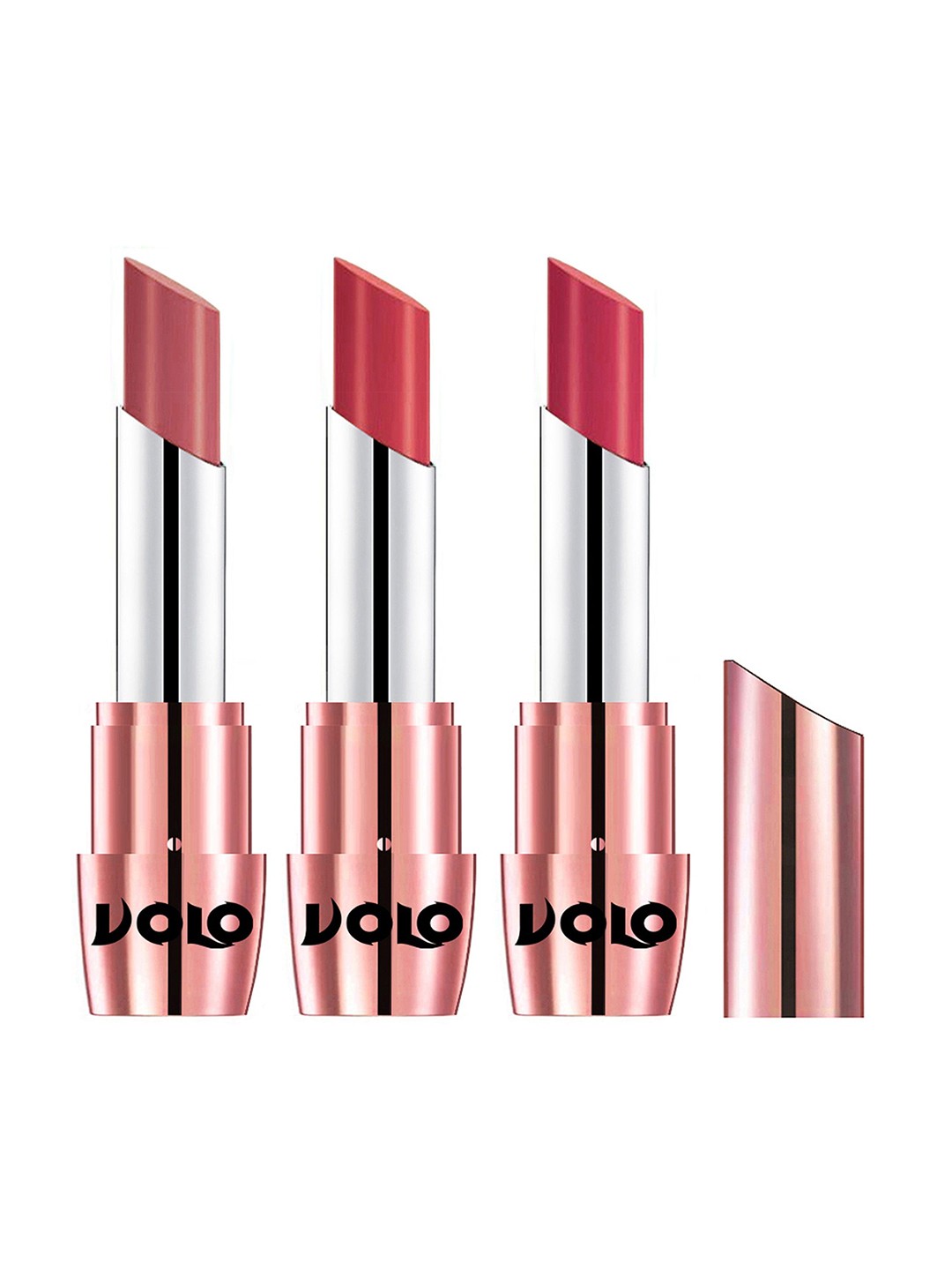 

VOLO Set Of 3 Creme Matte Lipstick 3.5g Each -Peach 632-Light Peach 633-Pink 641