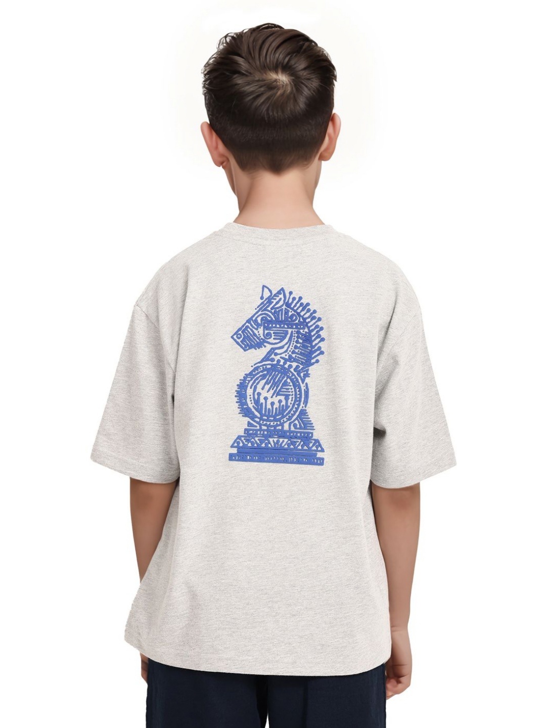 

Rare Ones Boys Oversized Back Print T-Shirt, Grey