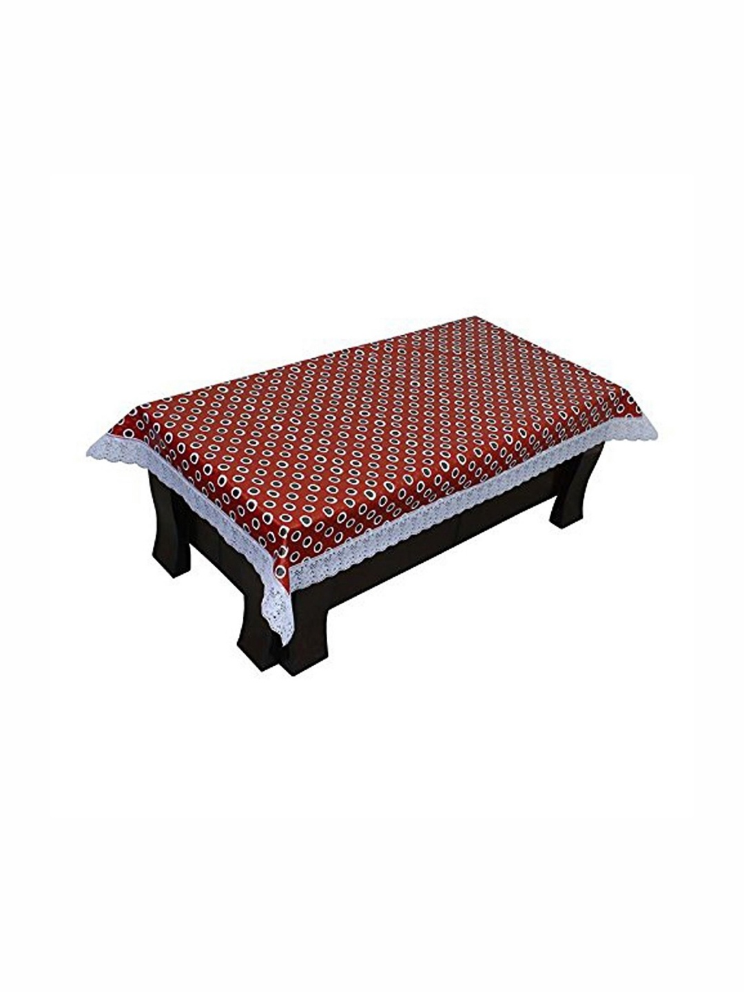 

LooMantha Red & White Printed 4 Seater Table Cover