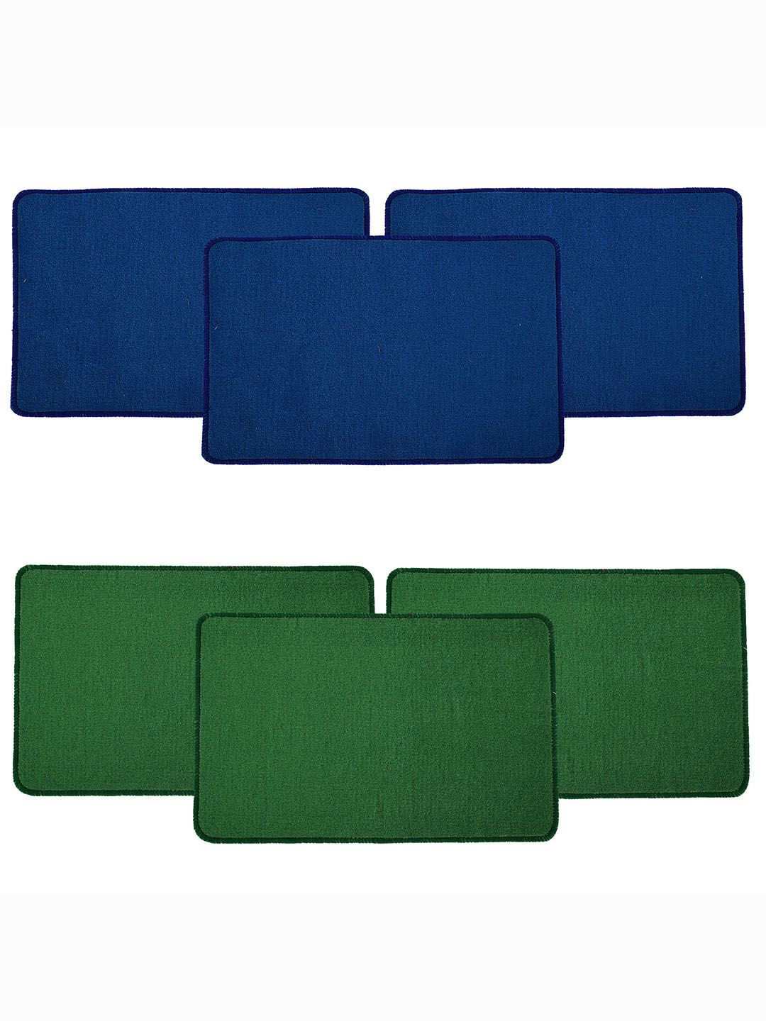 

Kuber Industries Green & Blue 6 Pieces Anti Skid Door Mat