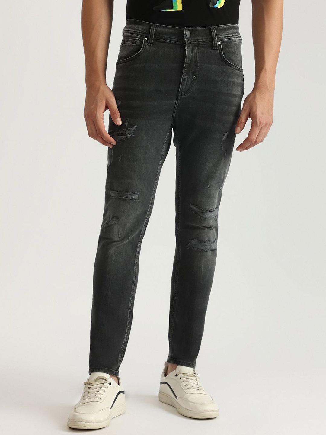 

Antony Morato Men Mid-Rise Skinny Fit Jeans, Black