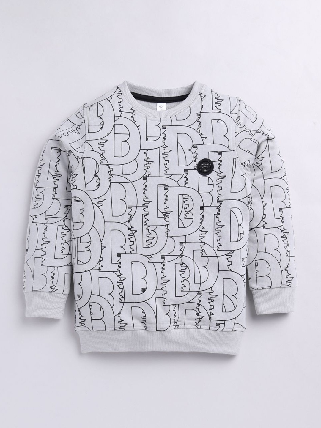 

Ginie Boys Abstract Printed Round Neck Sweatshirt, Grey