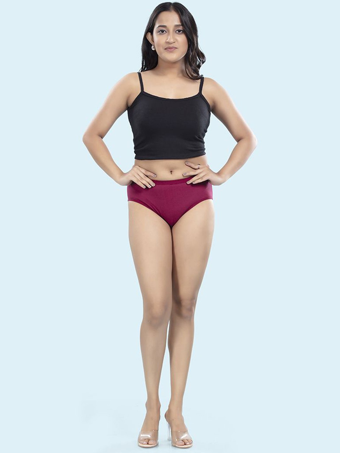 

BOLD & BAE Women Cotton Hipster Briefs BBSGCP001010887225, Maroon