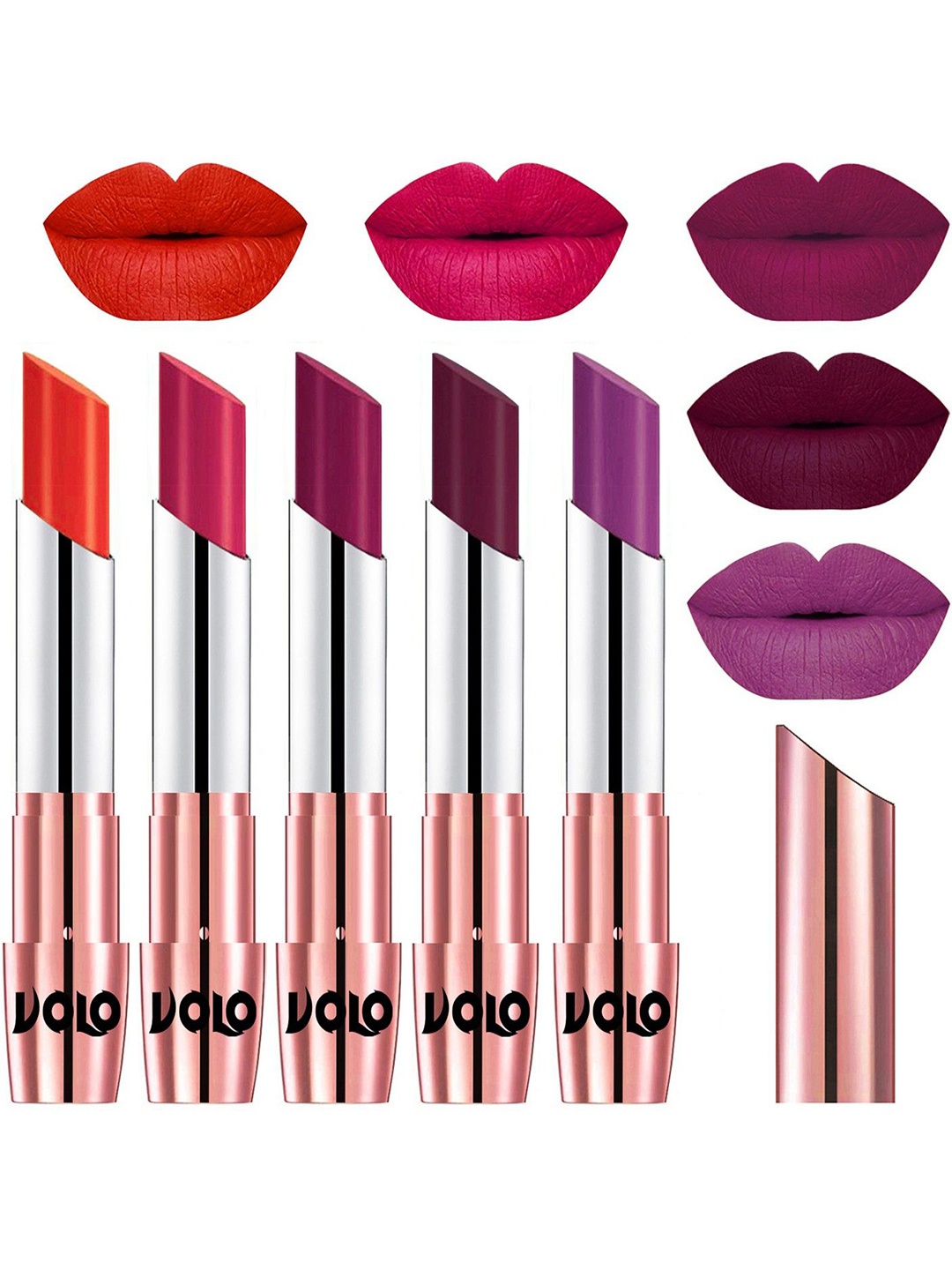 

VOLO Set Of 5 Creme Matte Lipsticks, Multi