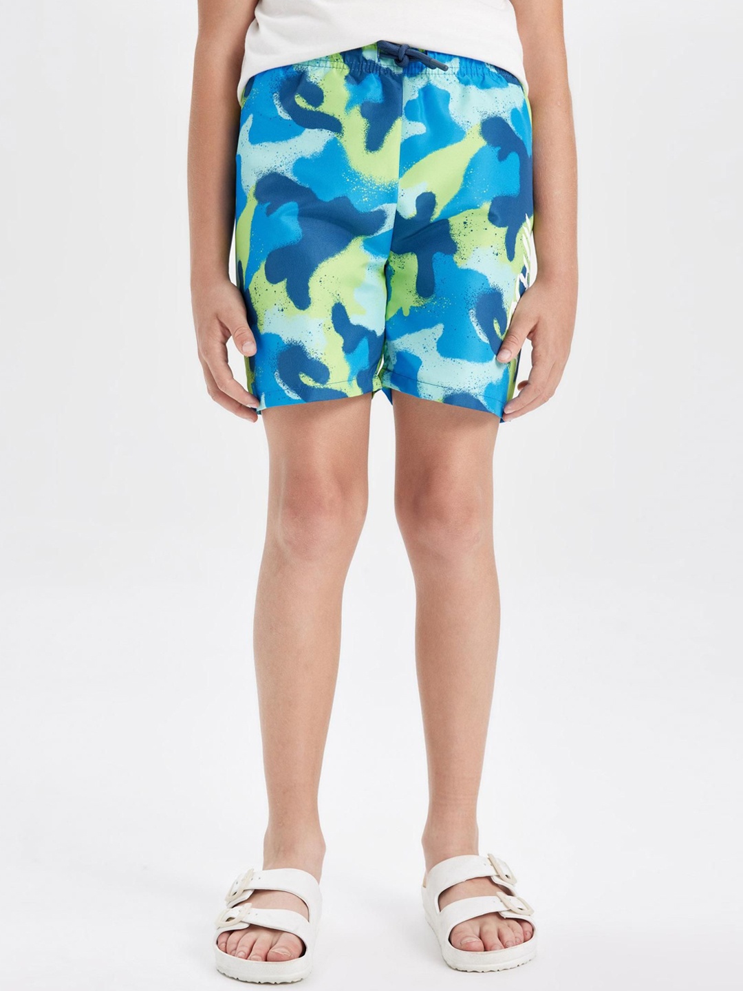 

DeFacto Boys Printed Swim Shorts, Blue