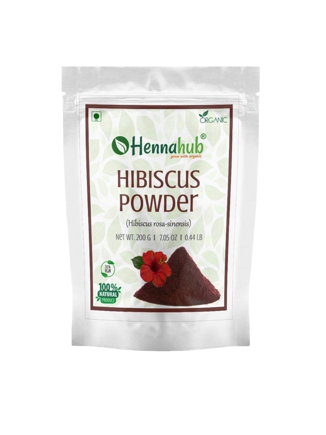 

HENNAHUB Organic Hibiscus Powder For Hair Conditioning & Skin Care-200g, Red