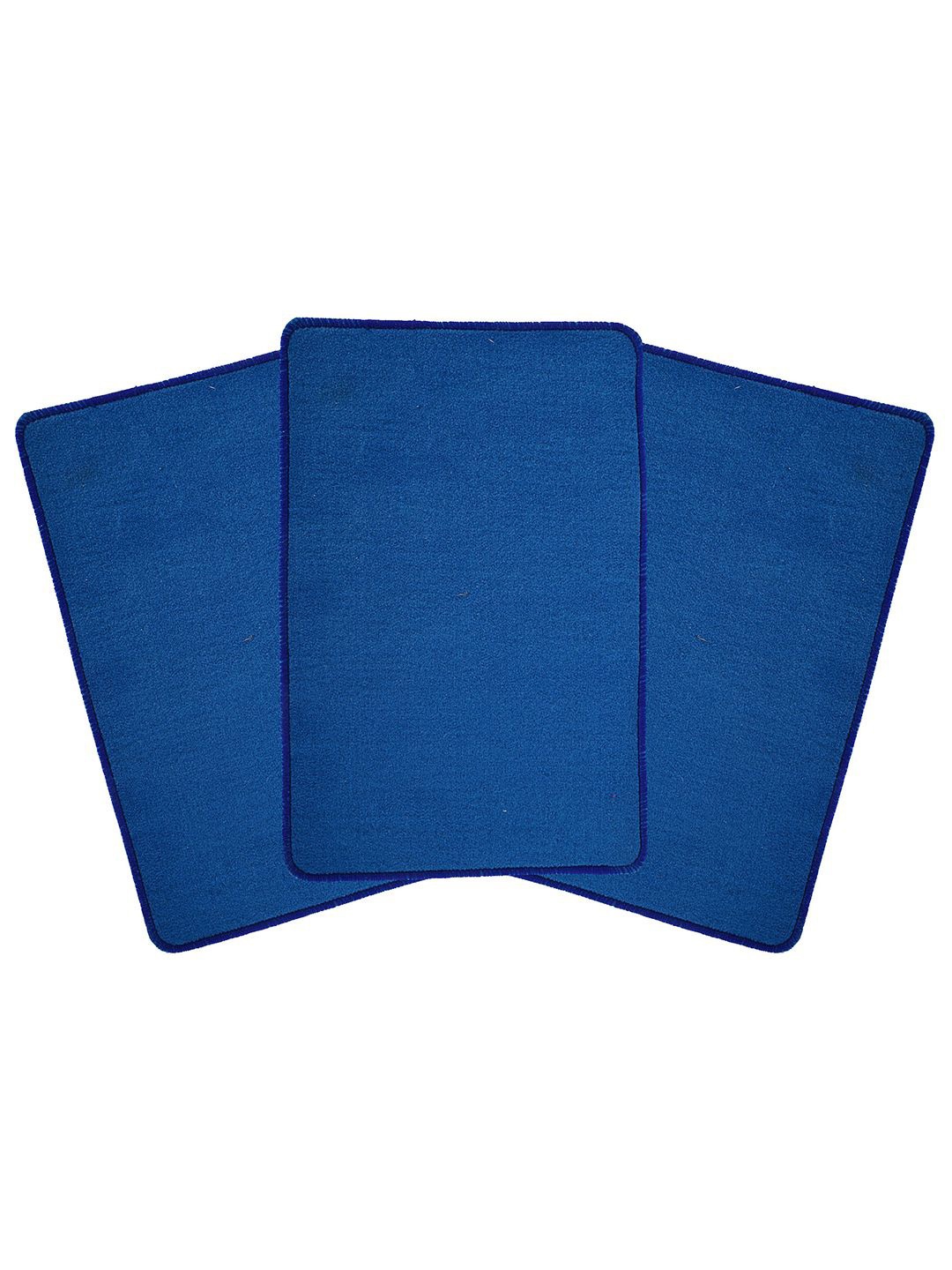 

Kuber Industries Blue 3 Pieces Microfibre Anti-Skid Doormats