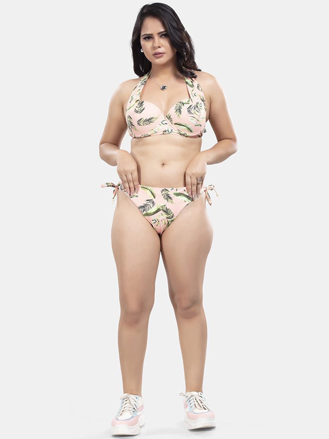 

BOLD & BAE Printed Swim Bikini Set, Peach