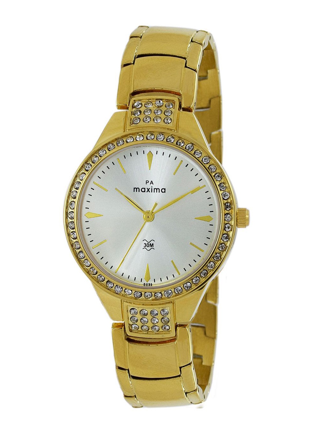 

maxima Women Embellished Dial & Straps Analogue Watch 63795BMLY, Silver