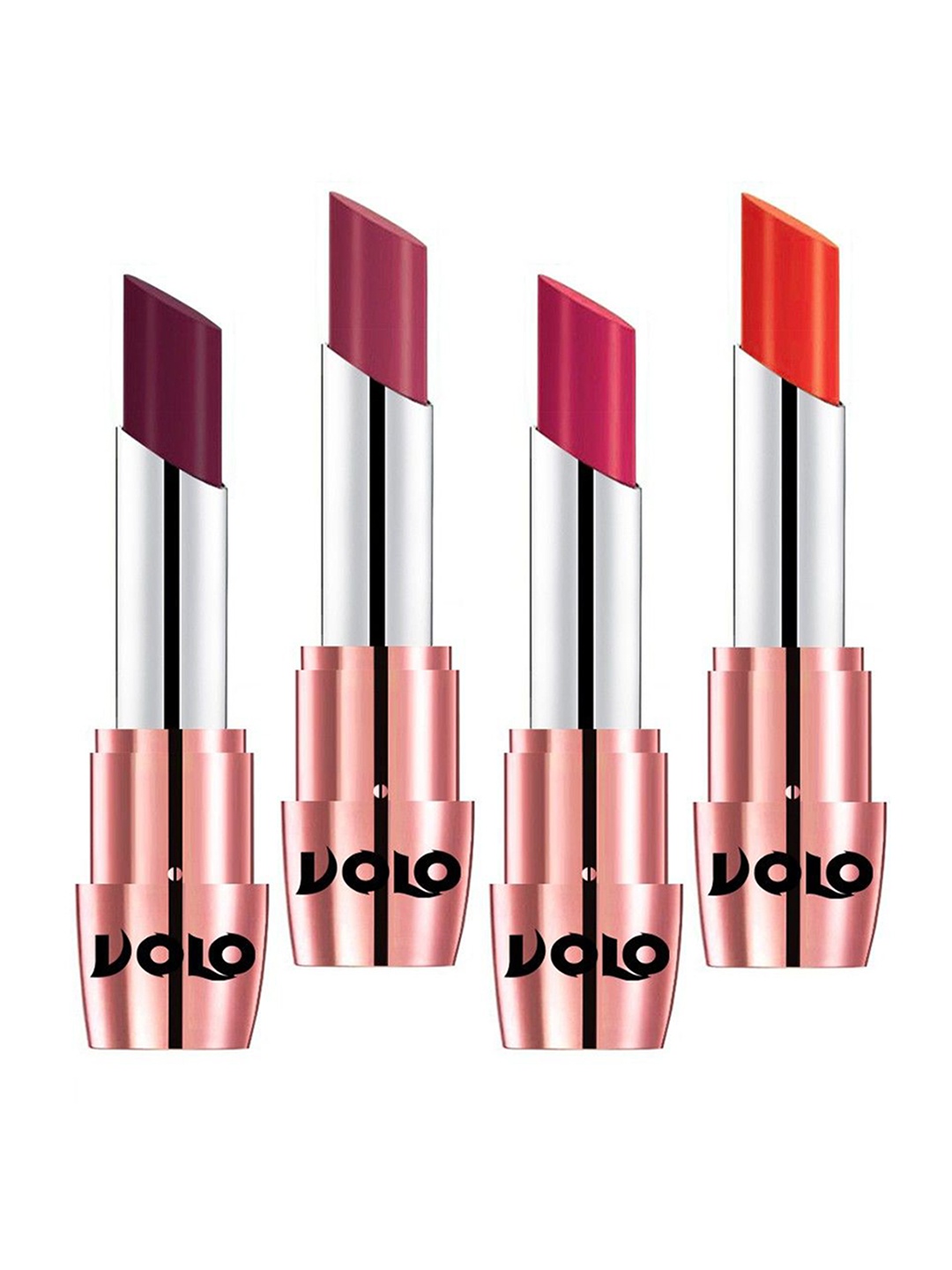 

VOLO Set Of 4 Creme Matte Lipstick 3.5g Each - Coral-Wine-Passion Pink-Rose Pink