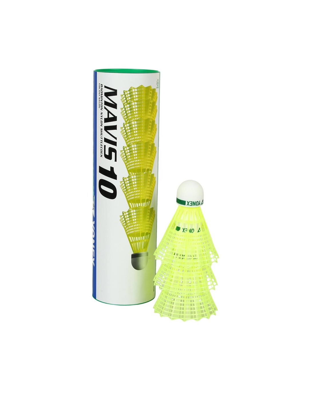 

YONEX Pack Of 6 MAVIS 10 Badminton Shuttlecocks, Green