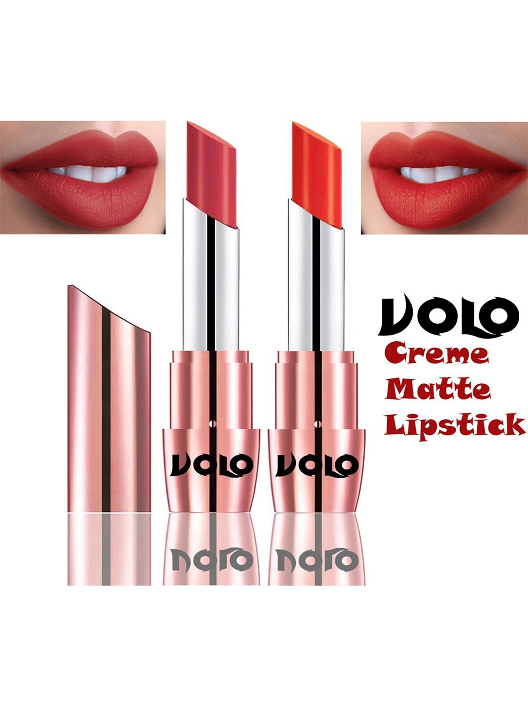 

VOLO Set Of 2 Creme Matte Lipstick 3.5g Each - Coral 633-Peach 639