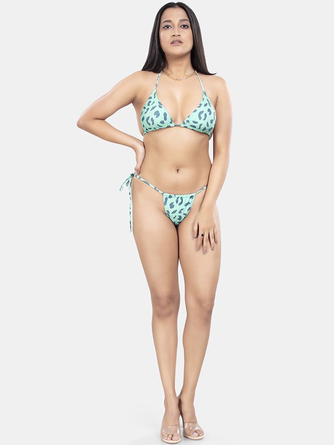 

BOLD & BAE Printed Swim Bikini Set, Blue