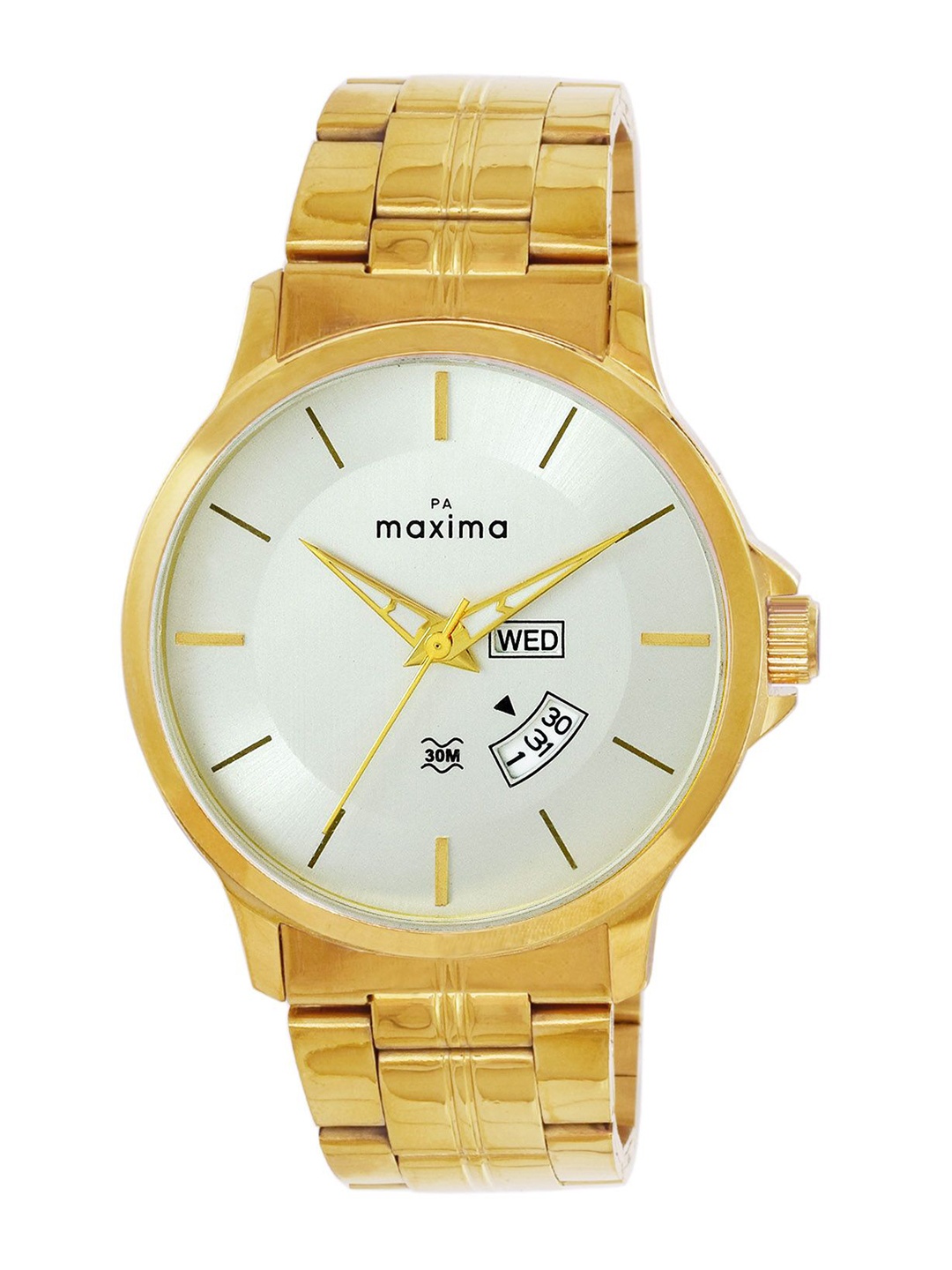 

maxima Men Dial & Stainless Steel Straps Analogue Watch 68971CMGY, Silver