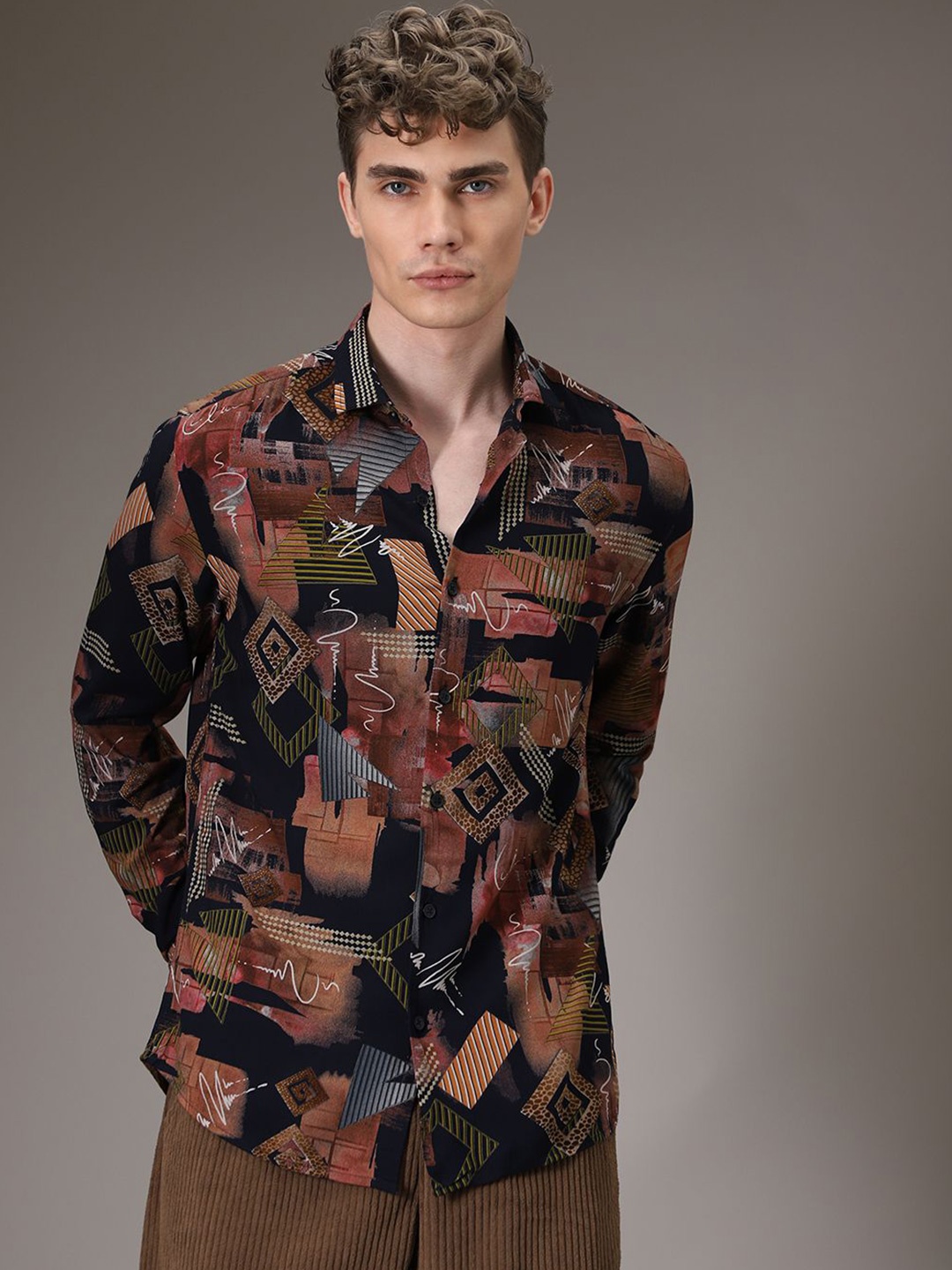 

Banana Club Men Classic Opaque Printed Casual Shirt, Multi