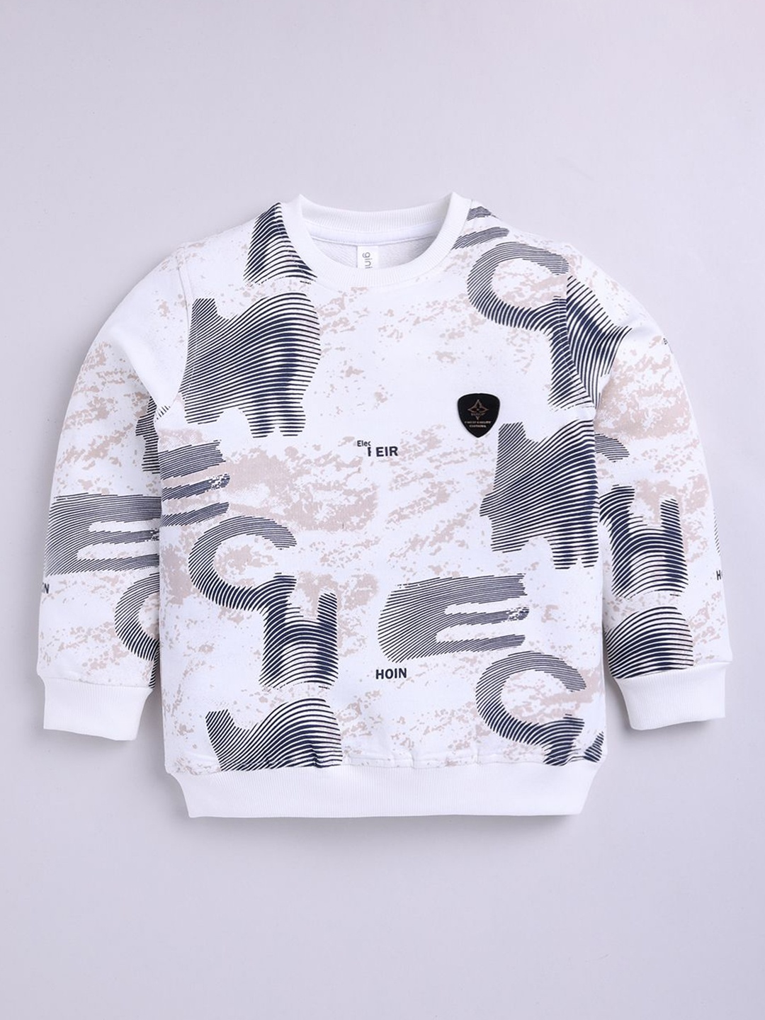 

Ginie Boys Graphic Printed Round Neck Sweatshirt, White