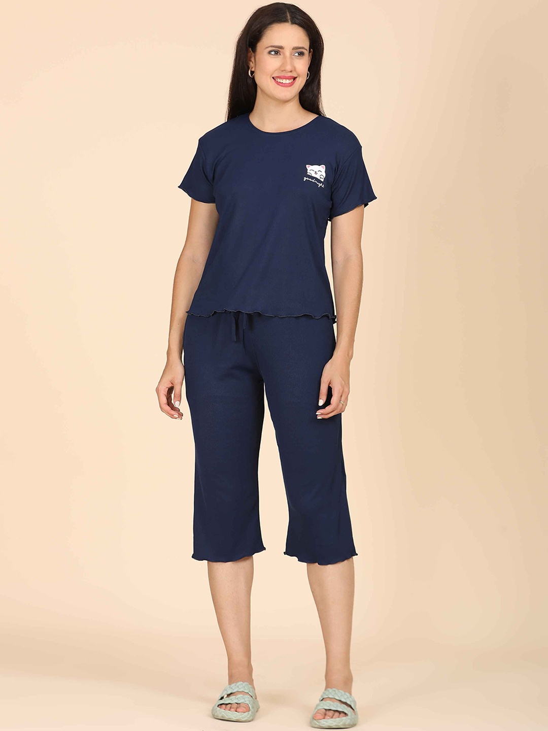

GOLDSTROMS Women Night suit, Navy blue