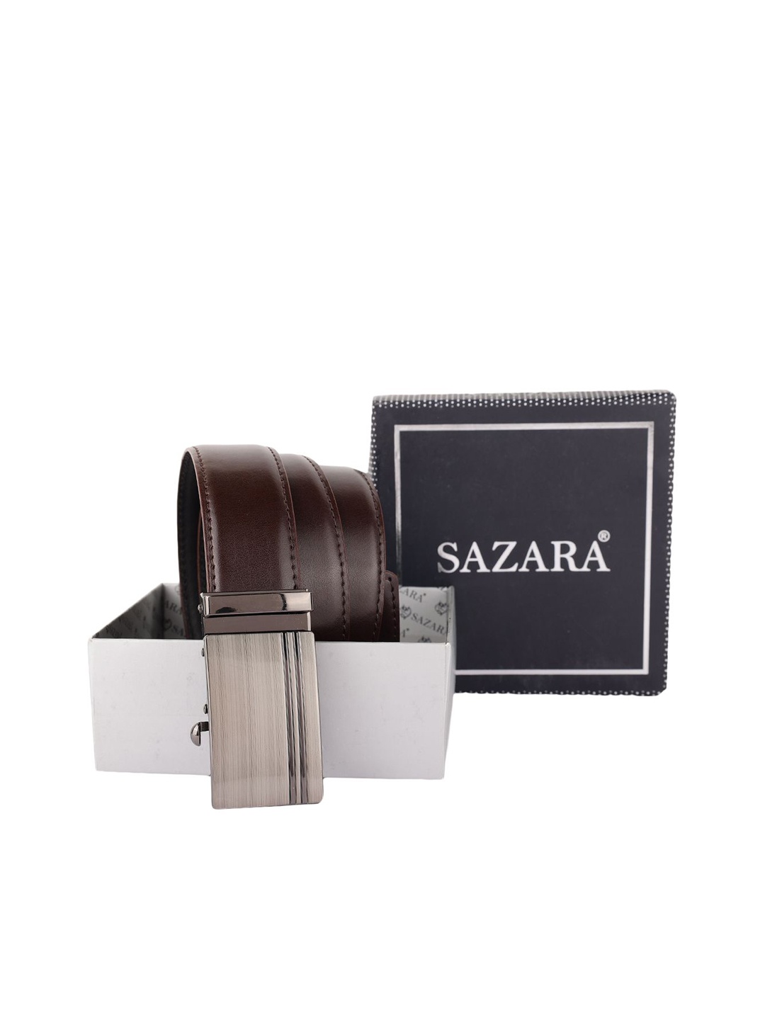 

SAZARA Men Slider Buckle Leather Casual Belt, Brown