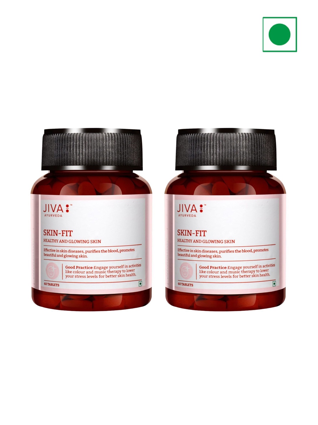 

Jiva Set Of 2 Skin-Fit Tablets 500gm 60 Tablets Each, White