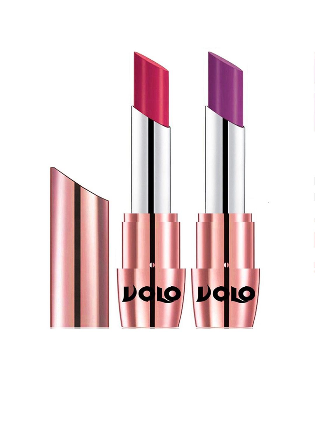 

VOLO Set Of 2 Creme Matte Lipstick 3.5g Each - Purple 644-Passion Pink 648