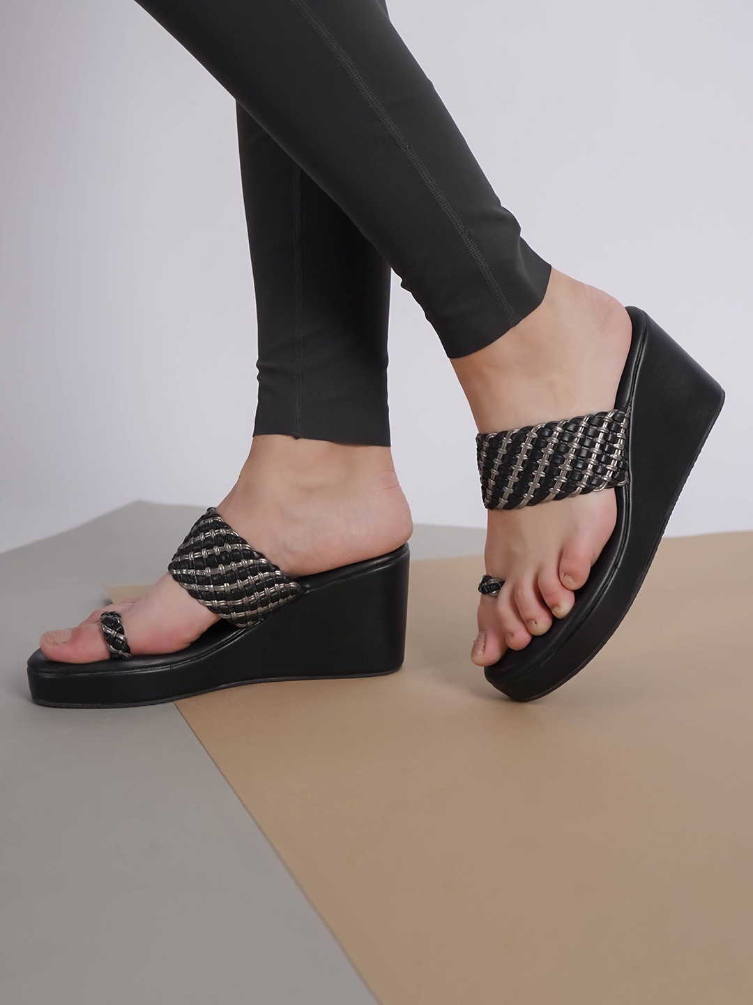 

Shezone Women Wedge Heels Sandals, Black