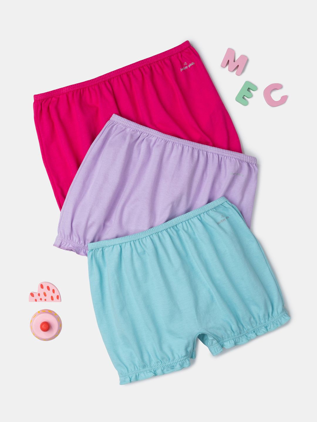 

Jockey Girls Pack of 2 Cotton Printed Bloomers with Ultrasoft Waistband-SG06, Lavender