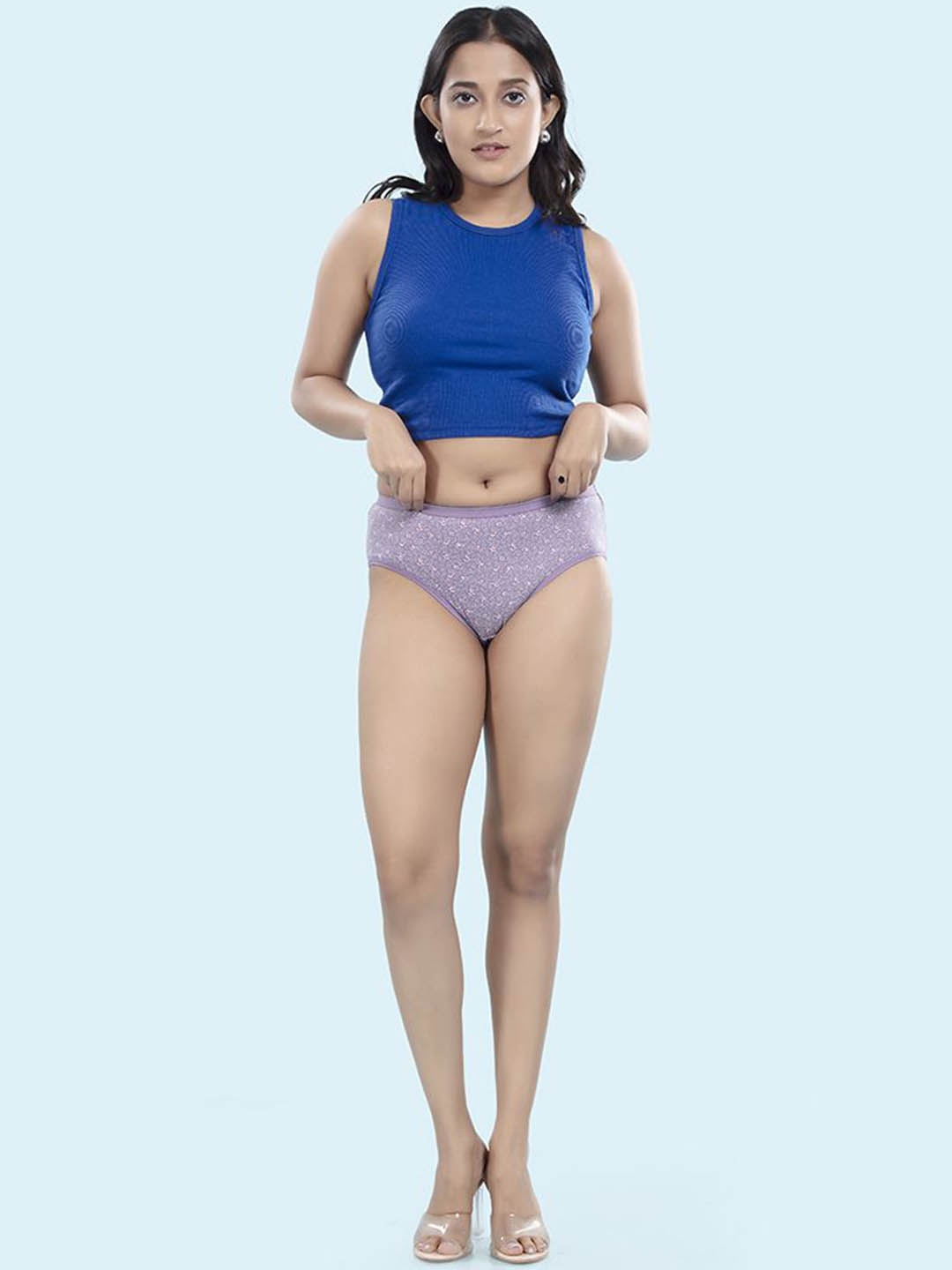

BOLD & BAE Printed Mid-Rise Hipster Briefs BBPCTB101204394566, Purple