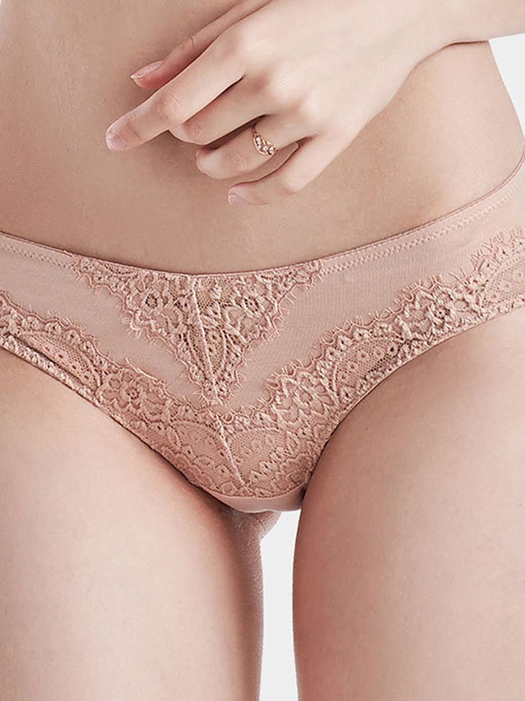 

LULU & SKY Self Design Bikini Briefs, Pink