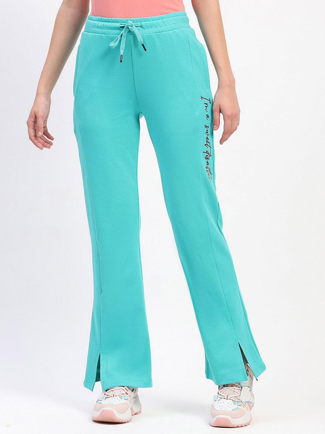 

MADAME M SECRET Women Relaxed Fit Track Pants, Green