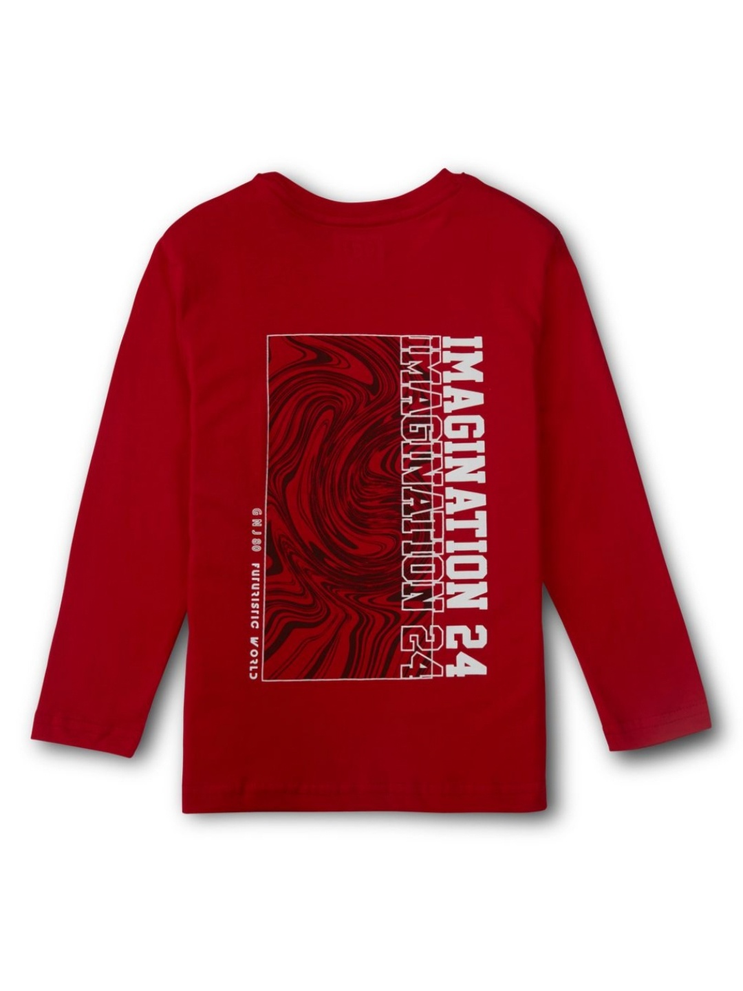 

Gini and Jony Boys Graphic Printed Round Neck Cotton T-shirt, Red