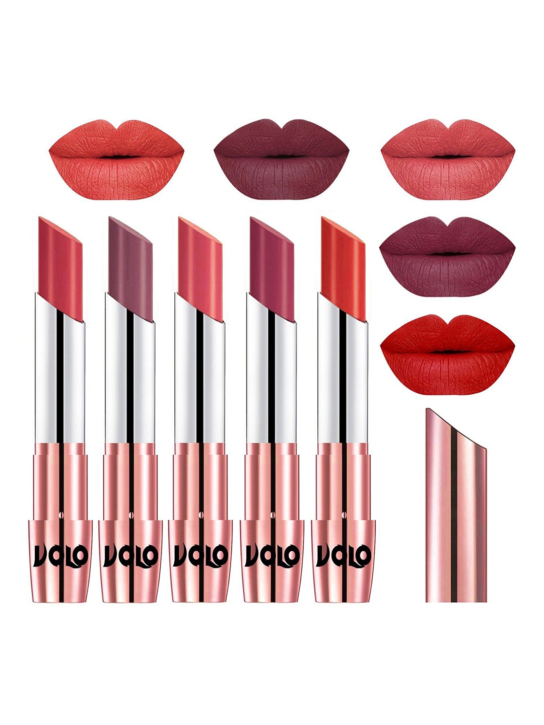 

VOLO Set Of 5 Creme Matte Lipsticks, Multi