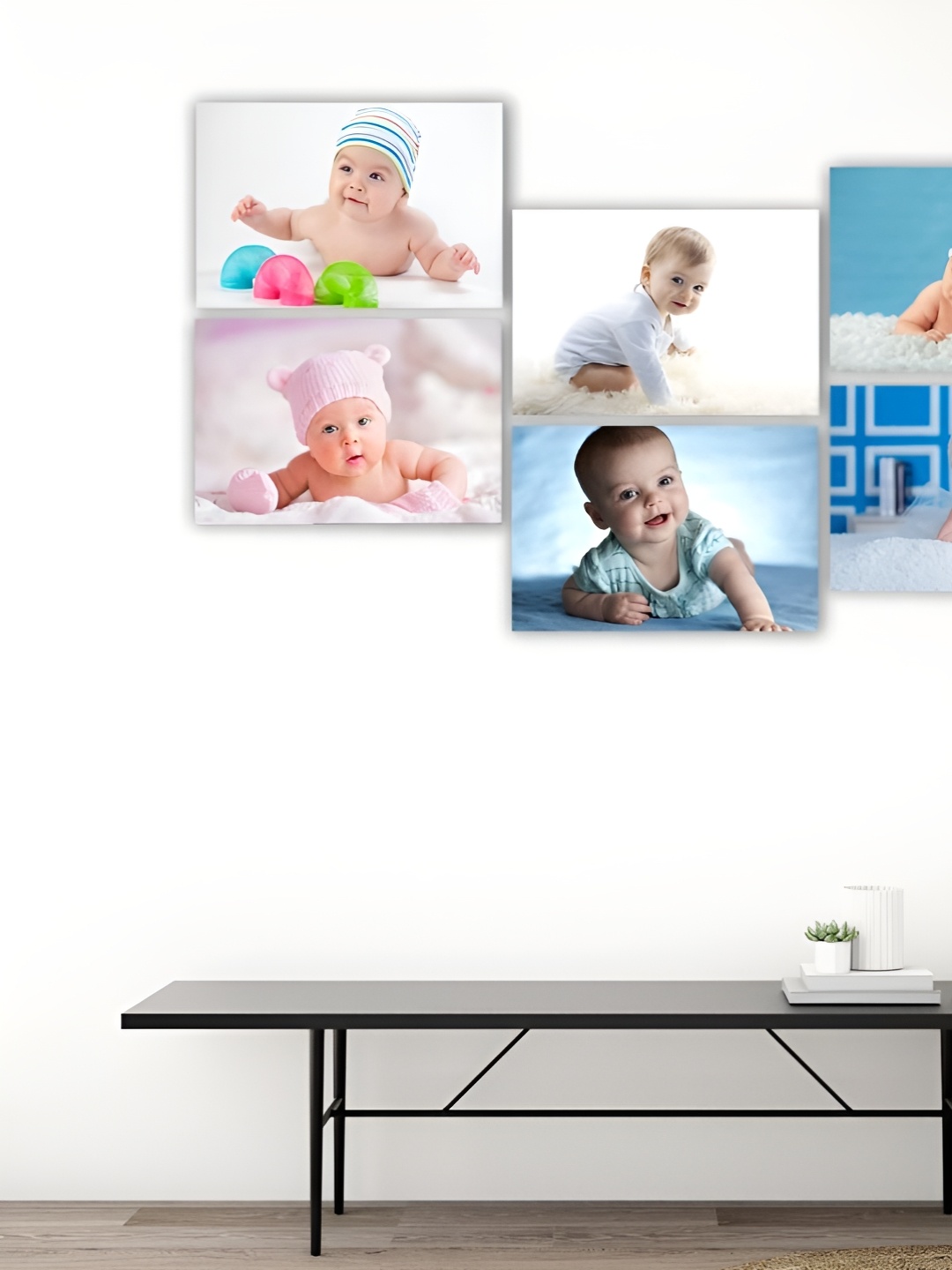 

CVANU Blue & White 6 Pieces Printed Wall Decals and Stickers