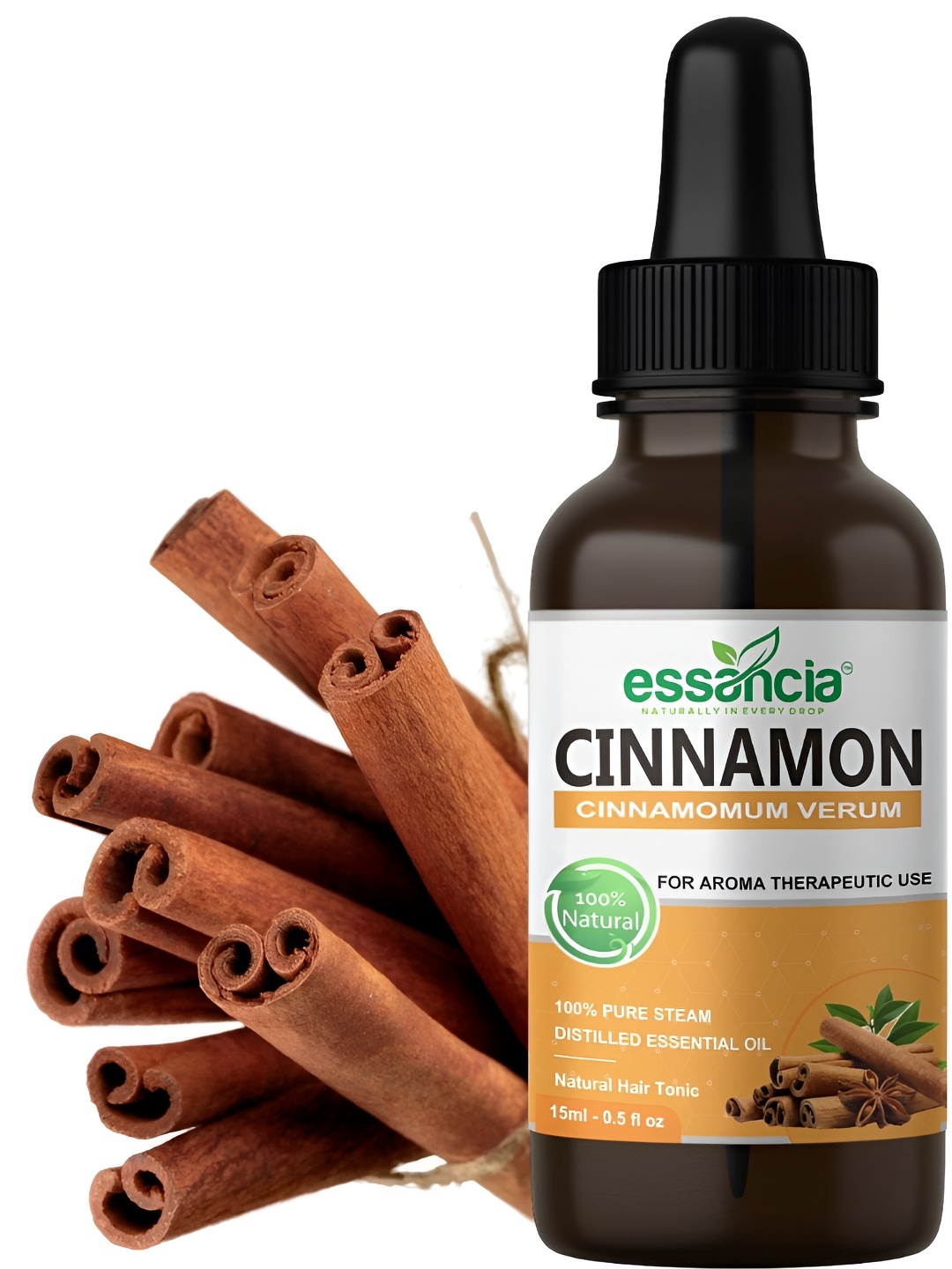 

essancia Cinnamon Essential Oil For Lips Care - 15ml, Brown