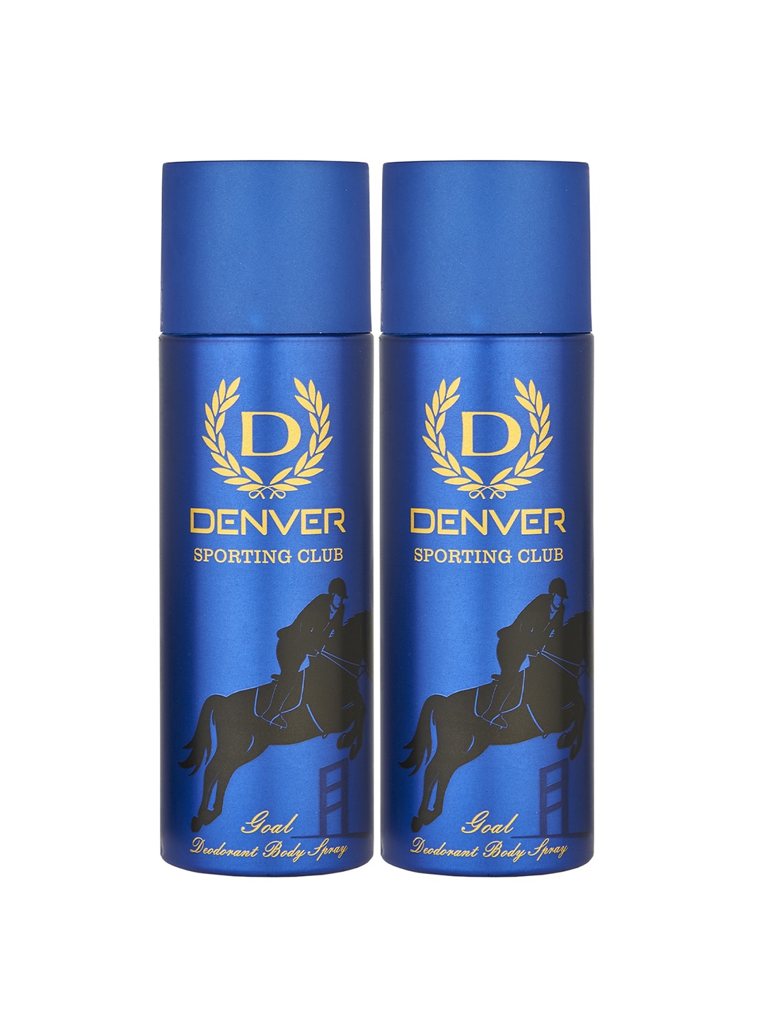 

Denver Men Set Of 2 Sporting Club Goal Body Deodorant Sprays - 200 ml Each, Blue
