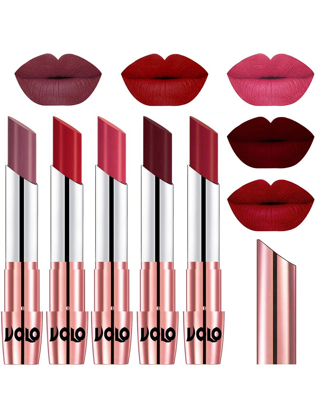 

VOLO Set Of 5 Creme Matte Lipsticks, Multi