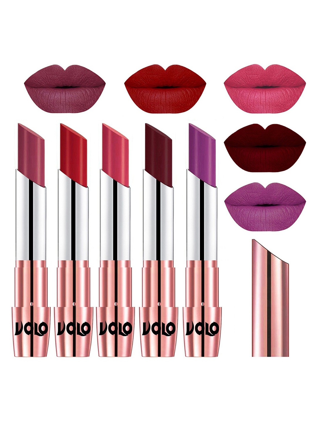 

VOLO Set Of 5 Creme Matte Lipsticks, Multi