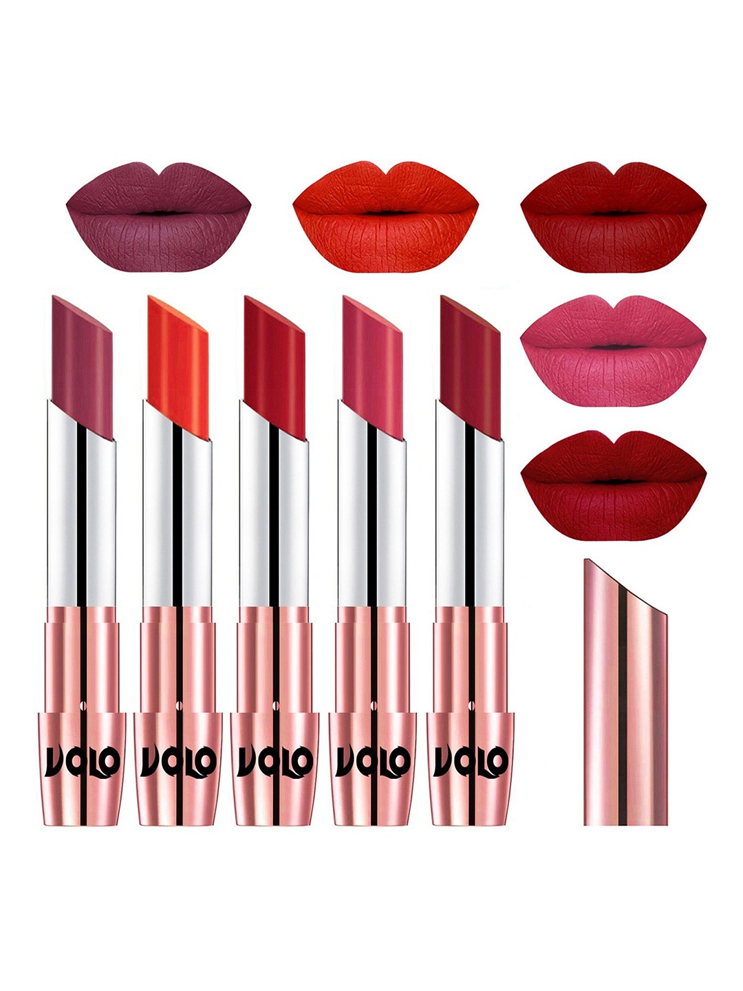 

VOLO Set Of 5 Creme Matte Lipsticks, Multi
