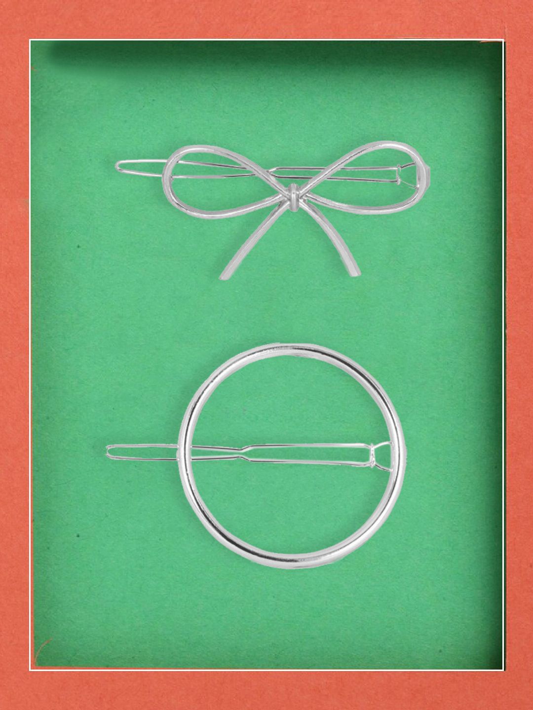 

fabula Women Set of 2 Bobby Pins, Silver