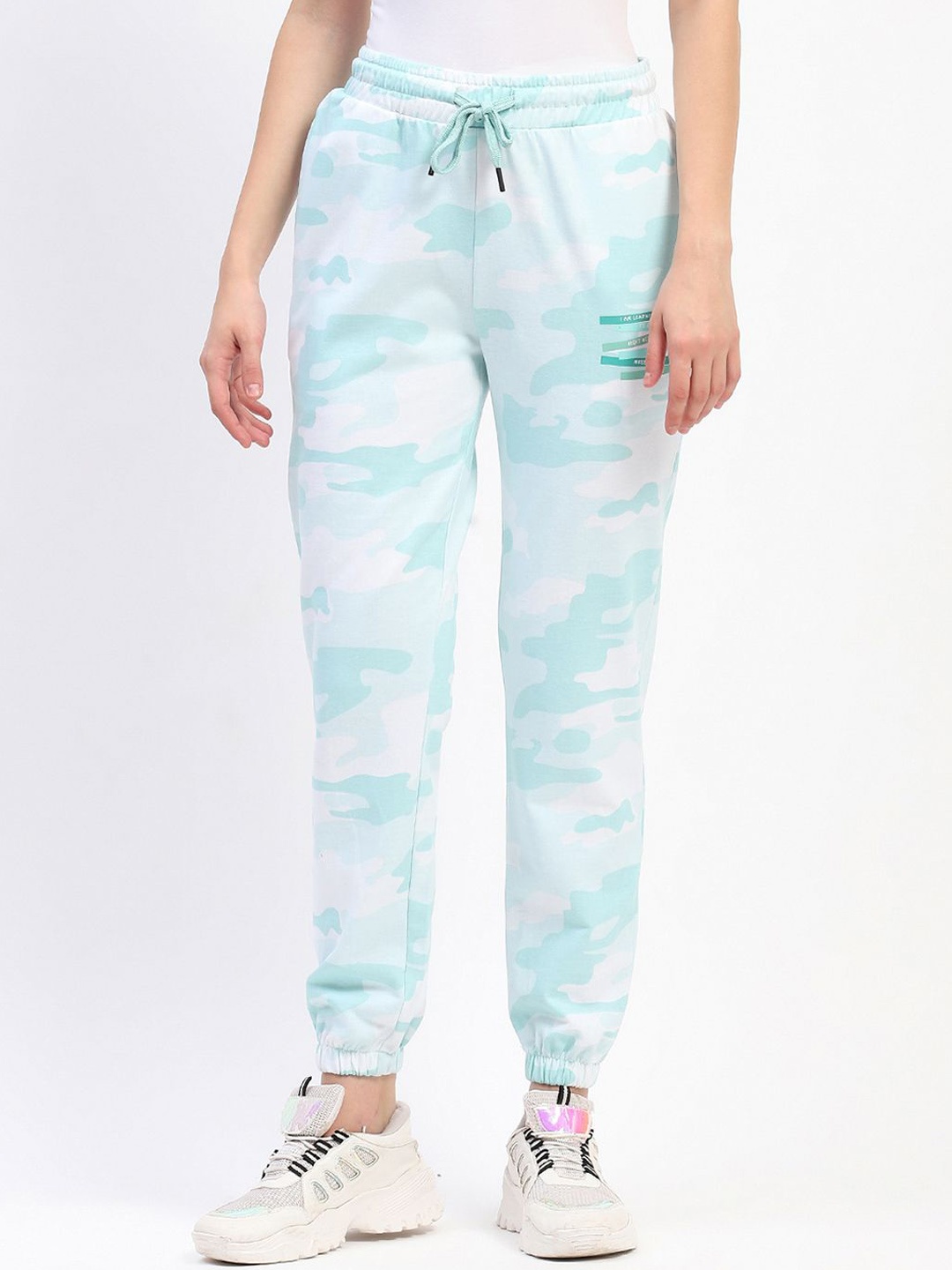 

MADAME M SECRET Women Tie & Dye Printed Relaxed Fit Joggers, Blue