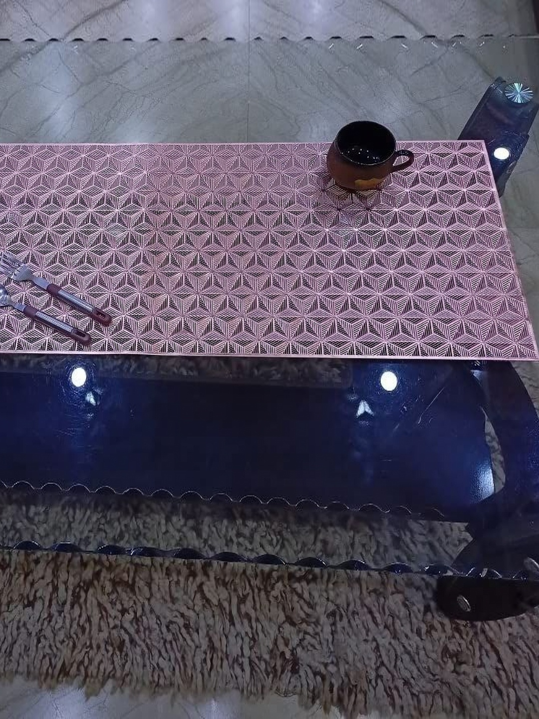 

Dakshya Industries Copper Geometric Table Runner