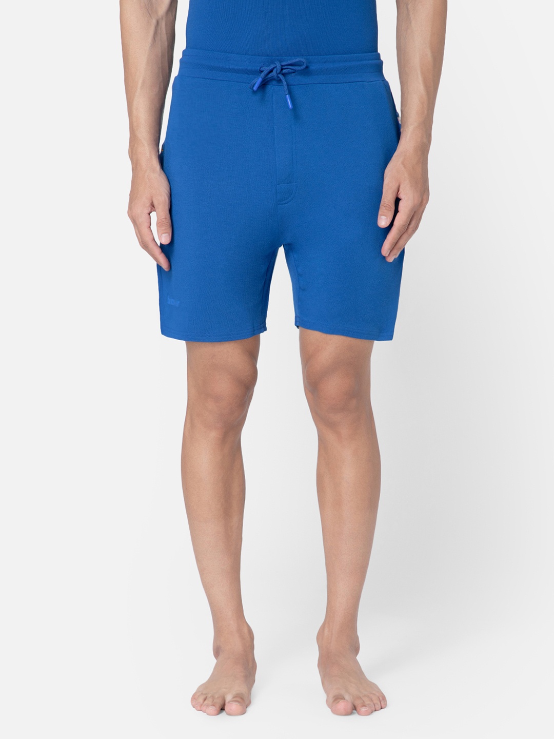 

bummer Men Solid Antimicrobial Modal Outdoor Sports Shorts, Navy blue