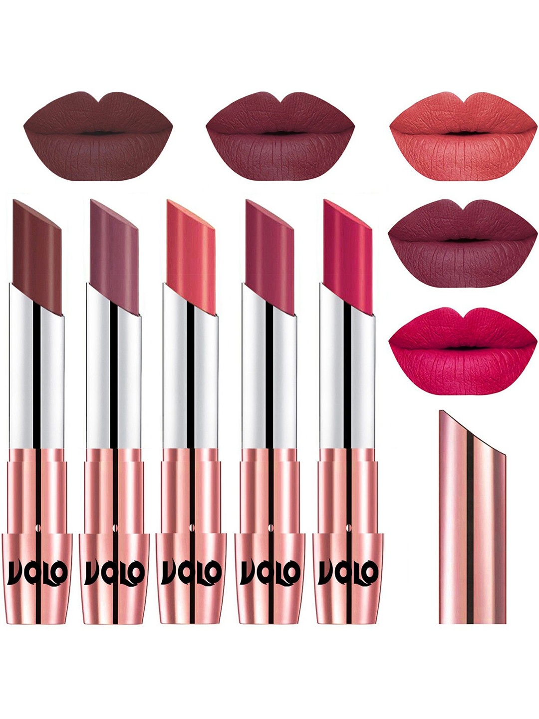 

VOLO Set Of 5 Creme Matte Lipsticks, Multi