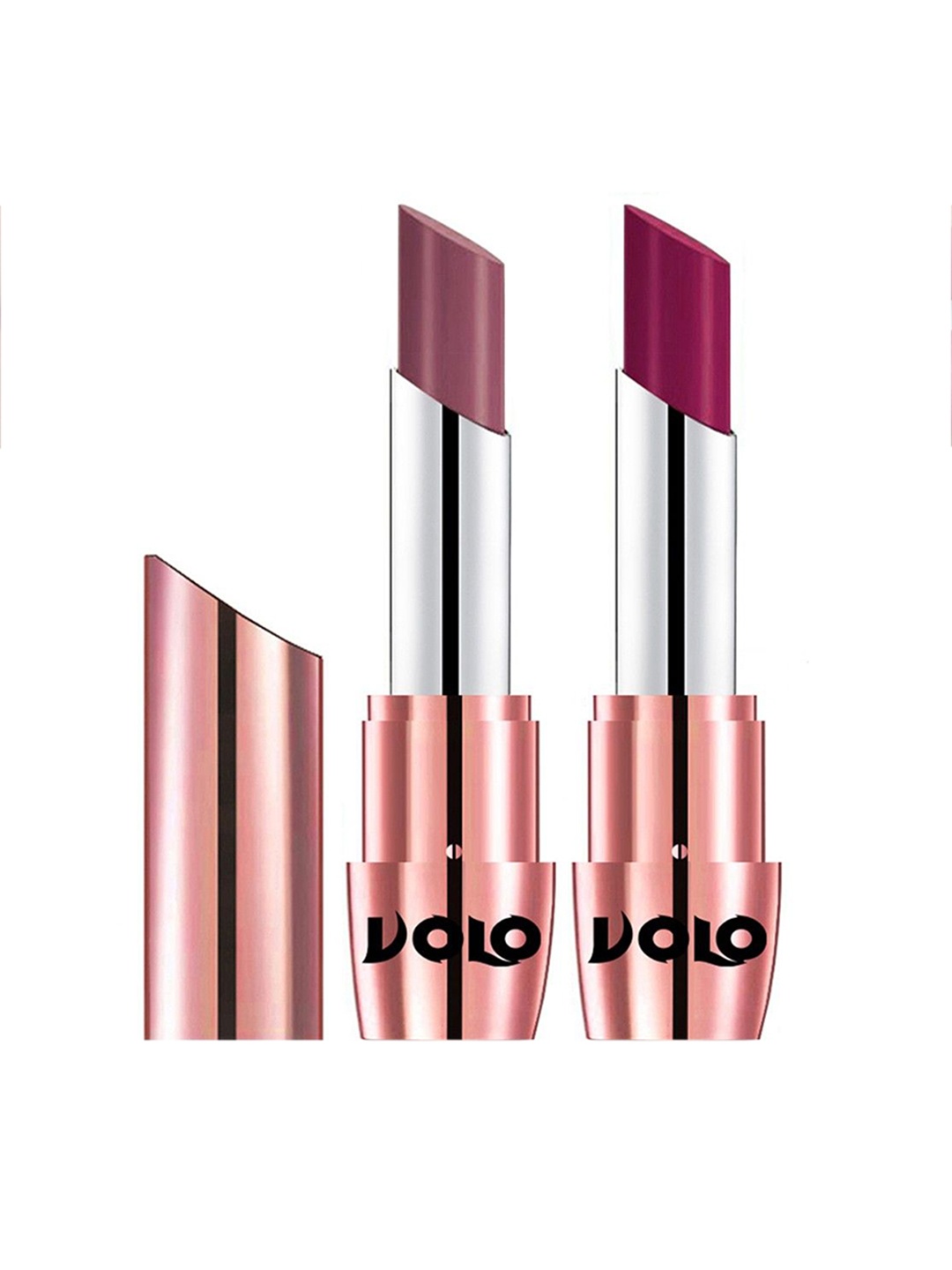 

VOLO Set Of 2 Creme Matte Lipstick - 3.5 g Each - Magenta - 636 & Plum- 645