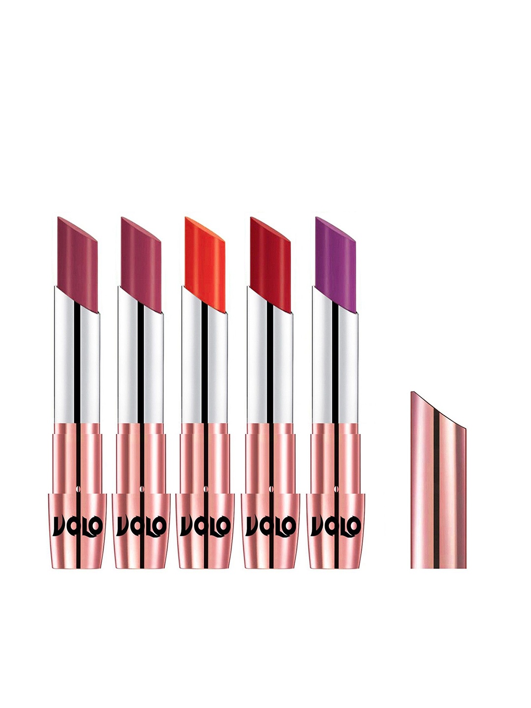 

VOLO Set Of 5 Creme Matte Lipstick-3.5 g Each-31-38-39-40-48, Red