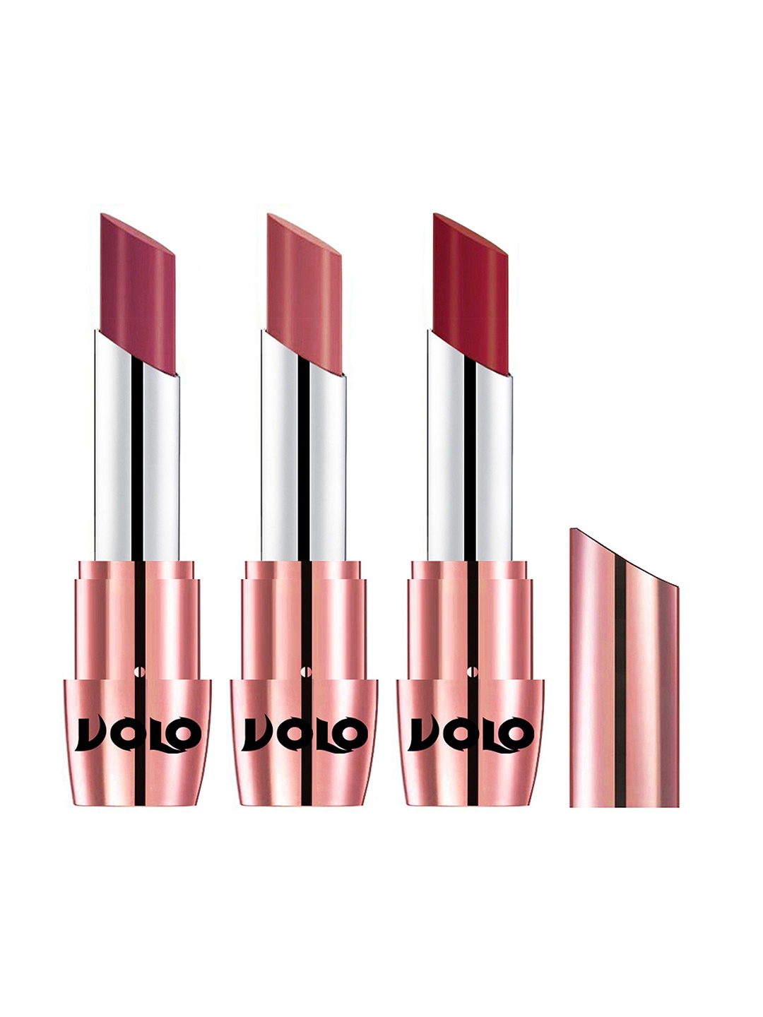 

VOLO Set Of 3 Creme Matte Lipstick - 3.5 g Each - Cherry 631 - Light Peach 632 - Red 643