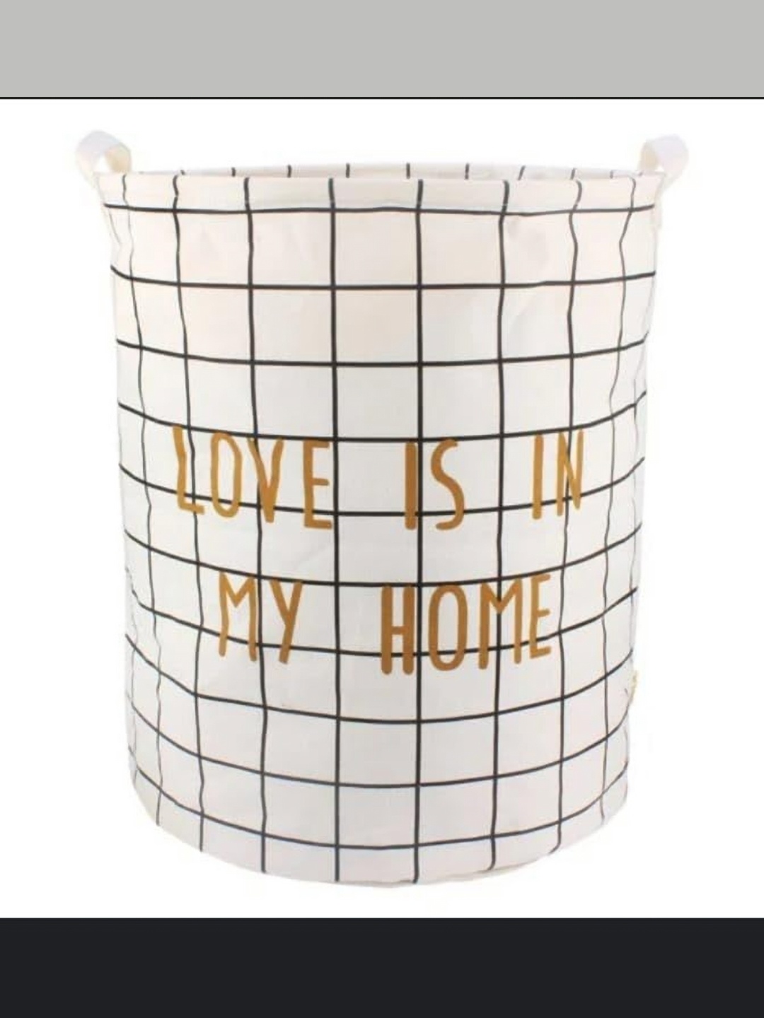 

HomeCloud White & Black Checked Foldable Laundry Bag