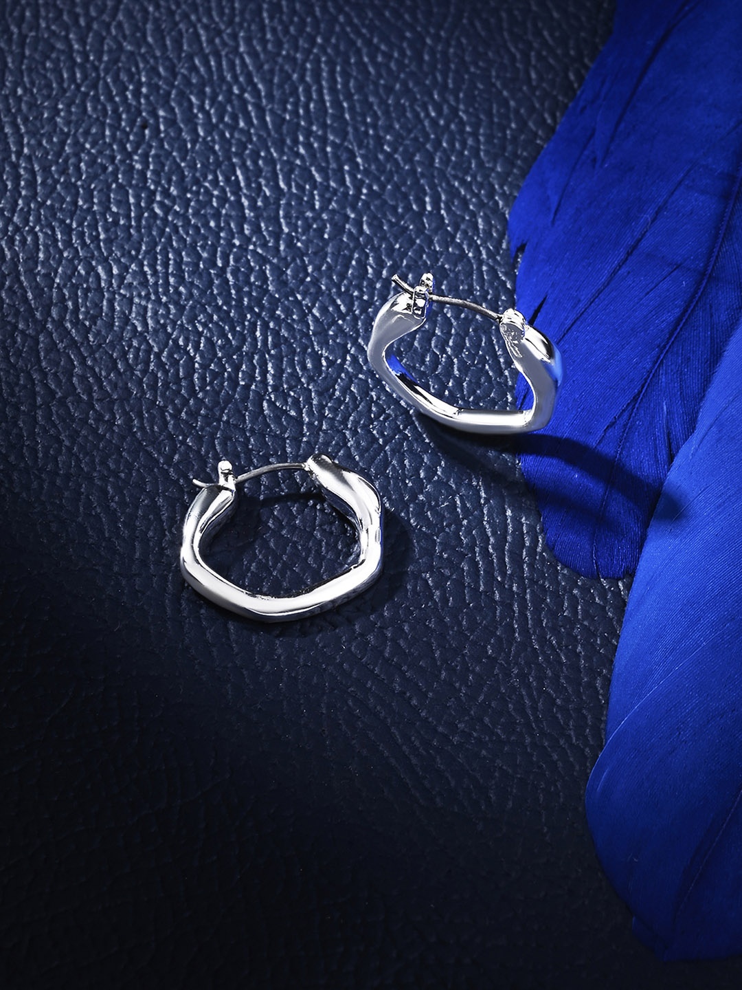 

Accessorize Sterling Silver-Plated Small Molten Hoop Earrings