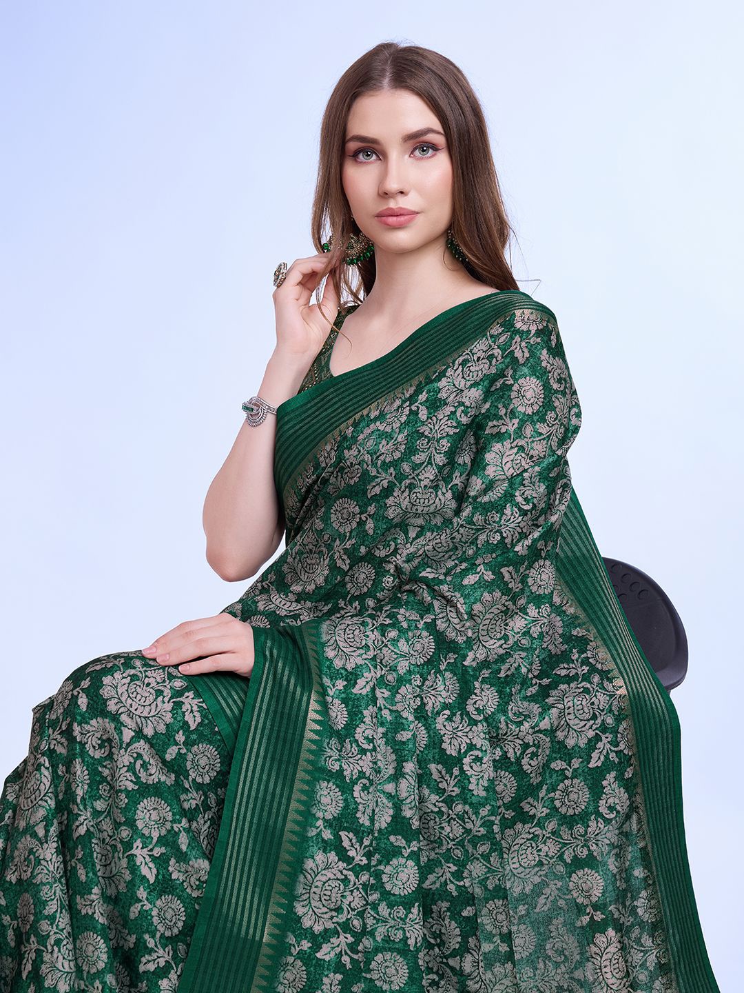 

all about you Floral Saree, Green