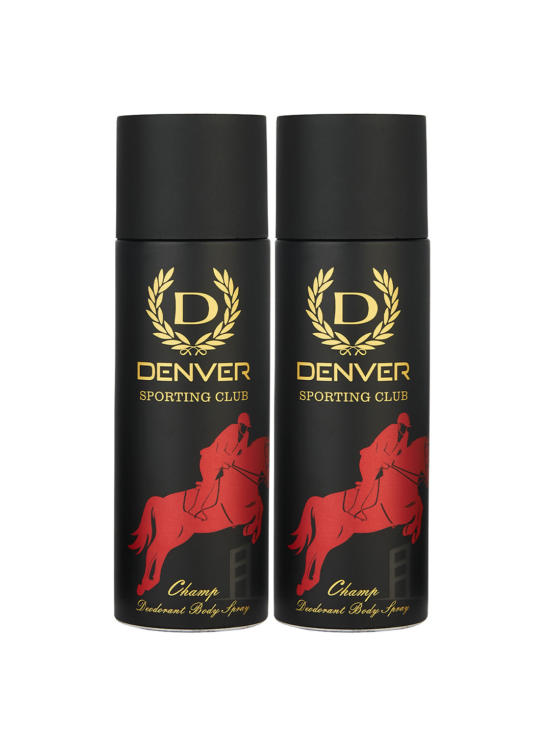 

Denver Men Set Of 2 Sporting Club Champ Body Deodorant Sprays - 200 ml Each, Black