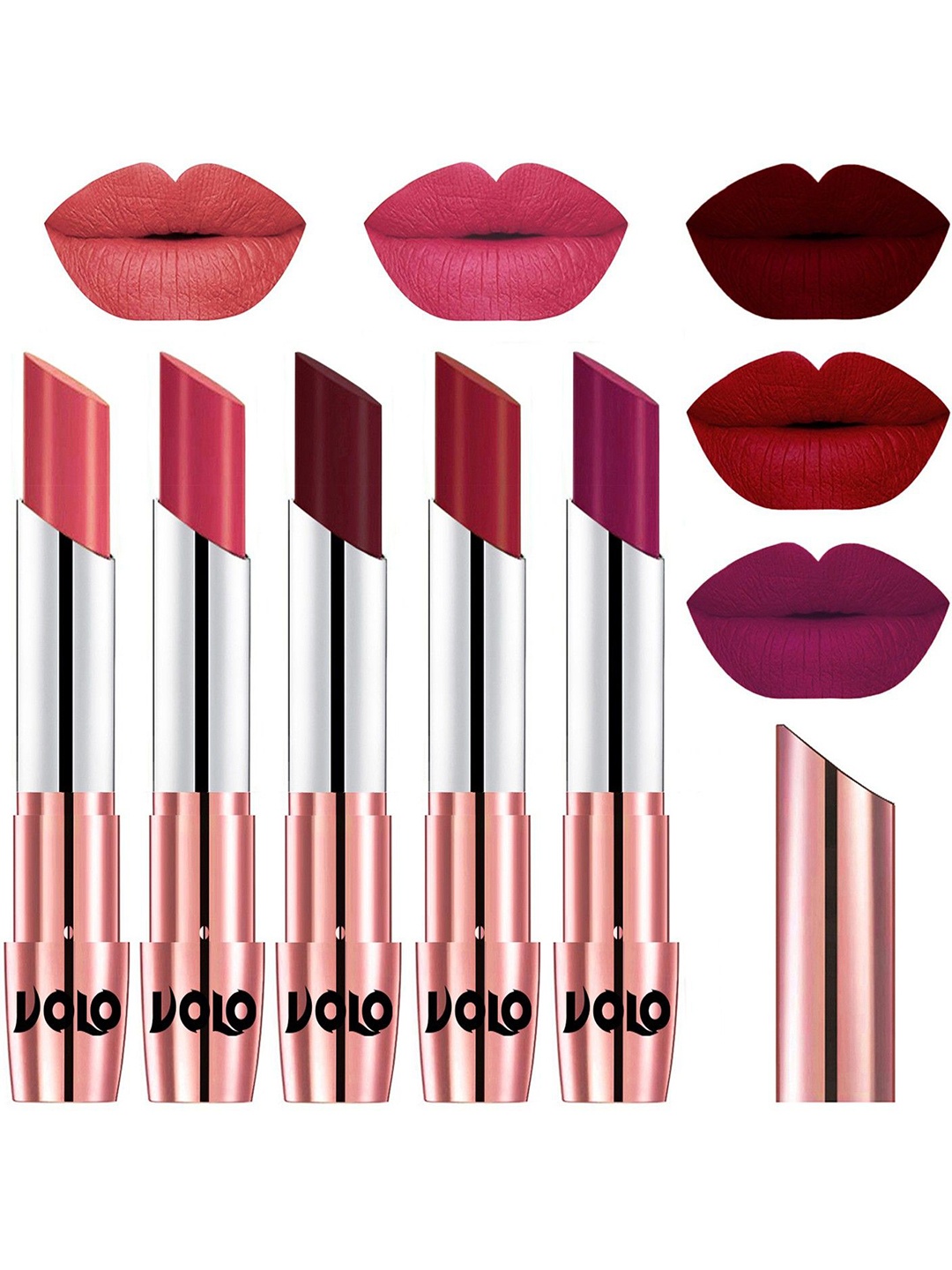 

VOLO Set Of 5 Creme Matte Lipsticks, Multi